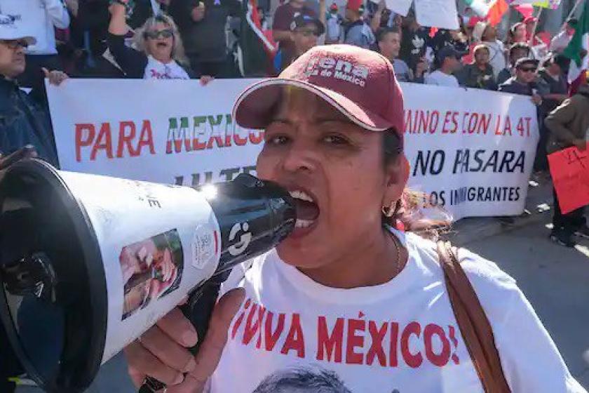 Manifestación para apoyar la reforma política en México