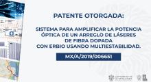 Patente por desarrollo de sistema de láseres 